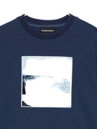 Felpa per bambino Emporio Armani Kids blu con stampa grafica - Rubino Kids