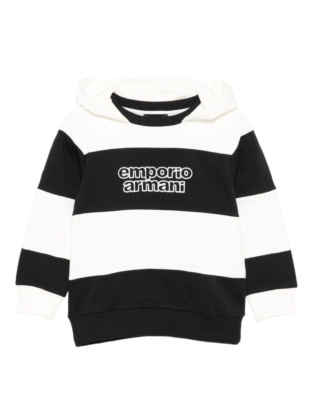 Felpa per bambino Emporio Armani Kids multicolore con cappuccio - Rubino Kids