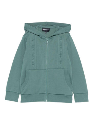 Emporio Armani Kids green sweatshirt with logo