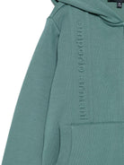 Felpa per bambino Emporio Armani Kids verde con logo - Rubino Kids