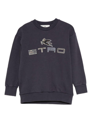 Felpa per bambino ETRO KIDS blu con motivo Pegaso