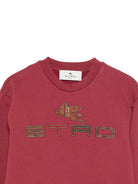 Felpa per bambino ETRO KIDS rossa con logo ricamato - Rubino Kids