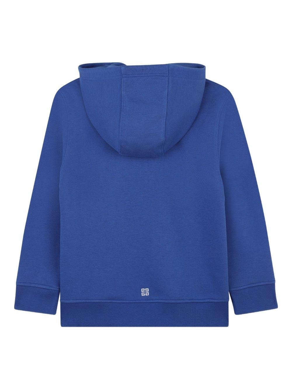 Felpa per bambino Givenchy Kids blu con stampa slogan - Rubino Kids