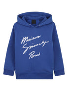 Felpa per bambino Givenchy Kids blu con stampa slogan - Rubino Kids