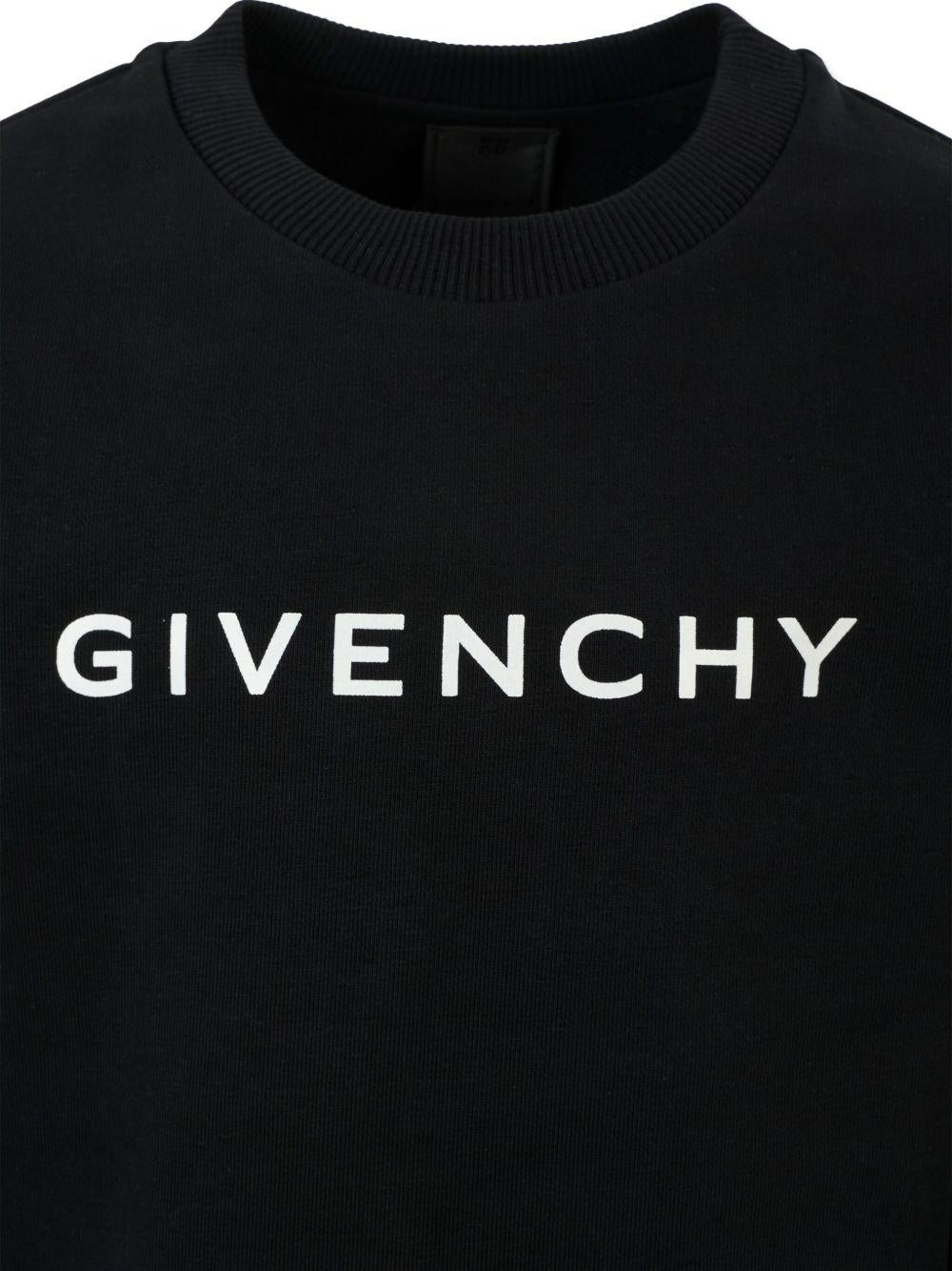 Felpa per bambino Givenchy Kids nera con dettaglio logo - Rubino Kids