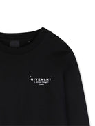 Felpa per bambino Givenchy Kids nera con logo sul davanti - Rubino Kids
