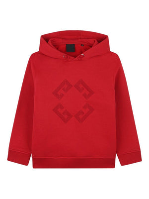 Givenchy Kids red sweatshirt with embroidered logo on the back