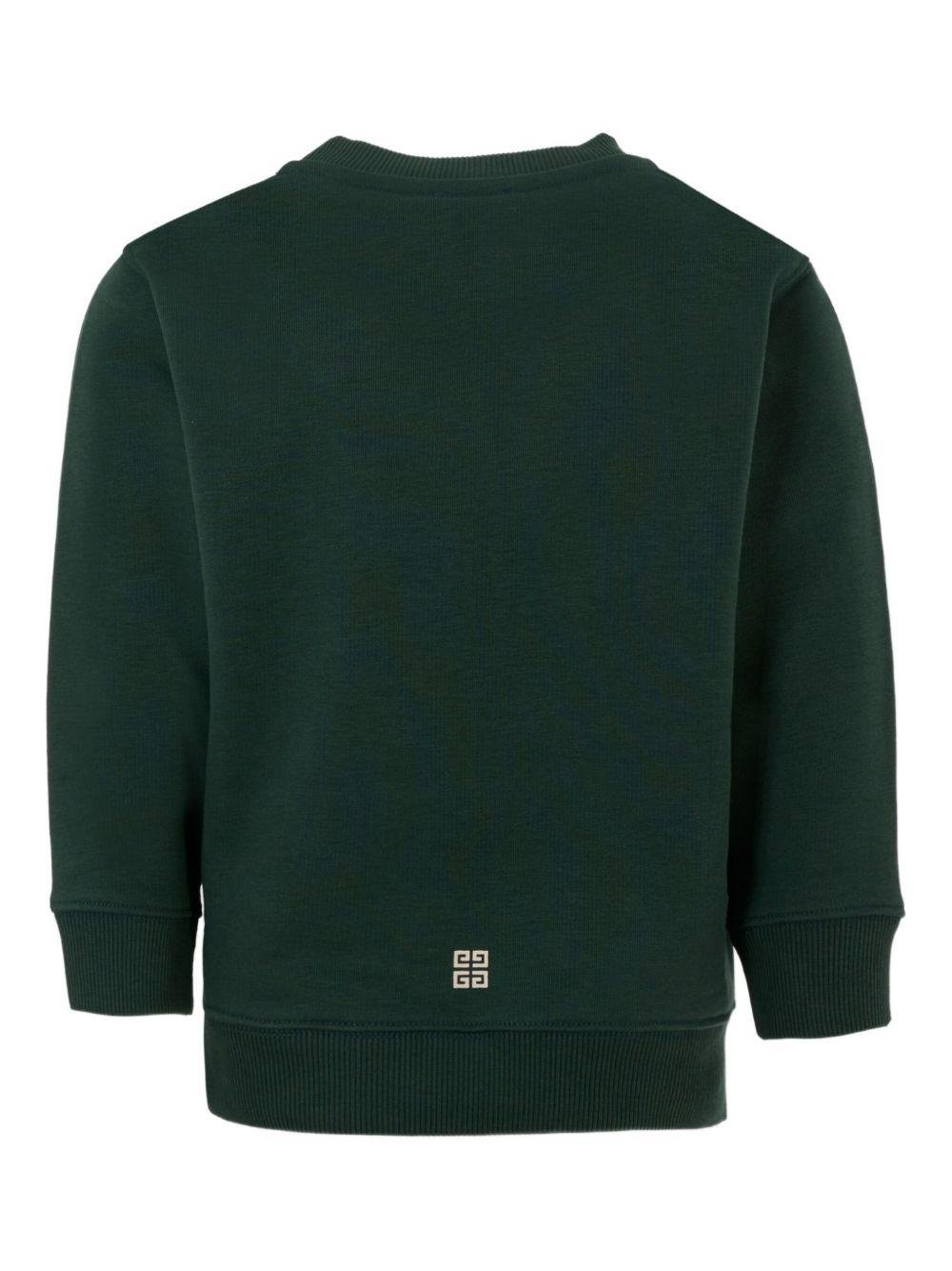 Felpa per bambino Givenchy Kids verde con dettaglio logo - Rubino Kids