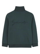 Felpa per bambino Givenchy Kids verde con ricamo con logo - Rubino Kids