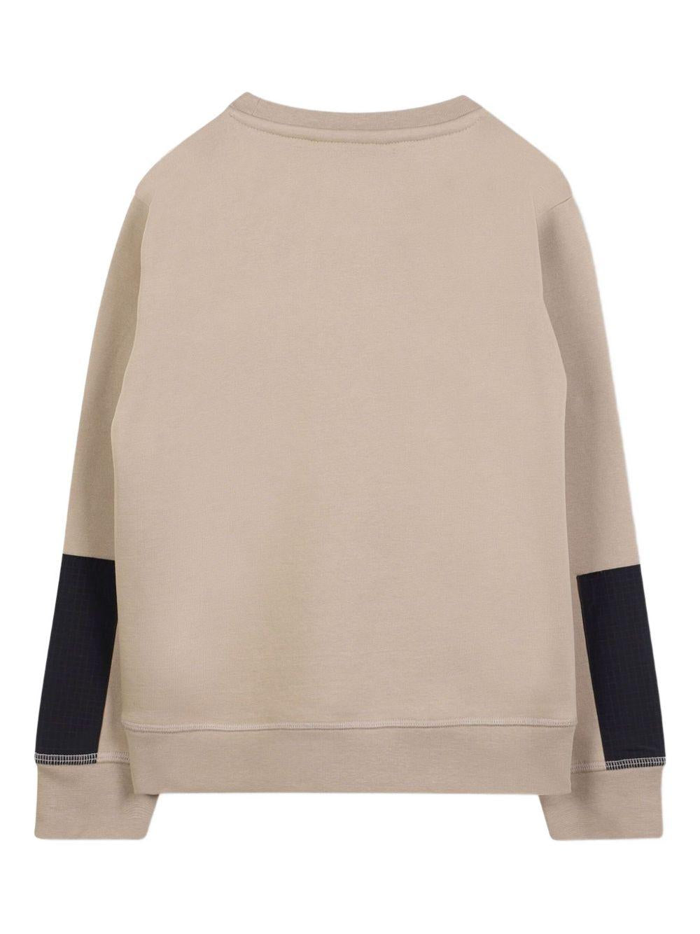 Felpa per bambino Hugo Kids beige con design color - block - Rubino Kids