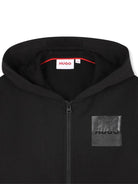 Felpa per bambino Hugo Kids nera con chiusura con zip - Rubino Kids