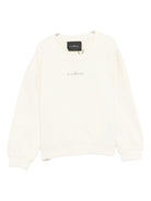 Felpa per bambino John Richmond Junior bianca con stampa logo - Rubino Kids