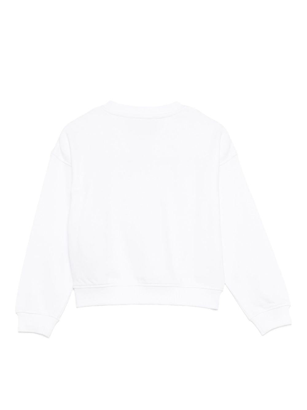 Felpa per bambino John Richmond Junior bianco con logo - Rubino Kids