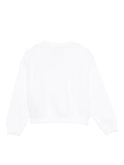 Felpa per bambino John Richmond Junior bianco con logo - Rubino Kids