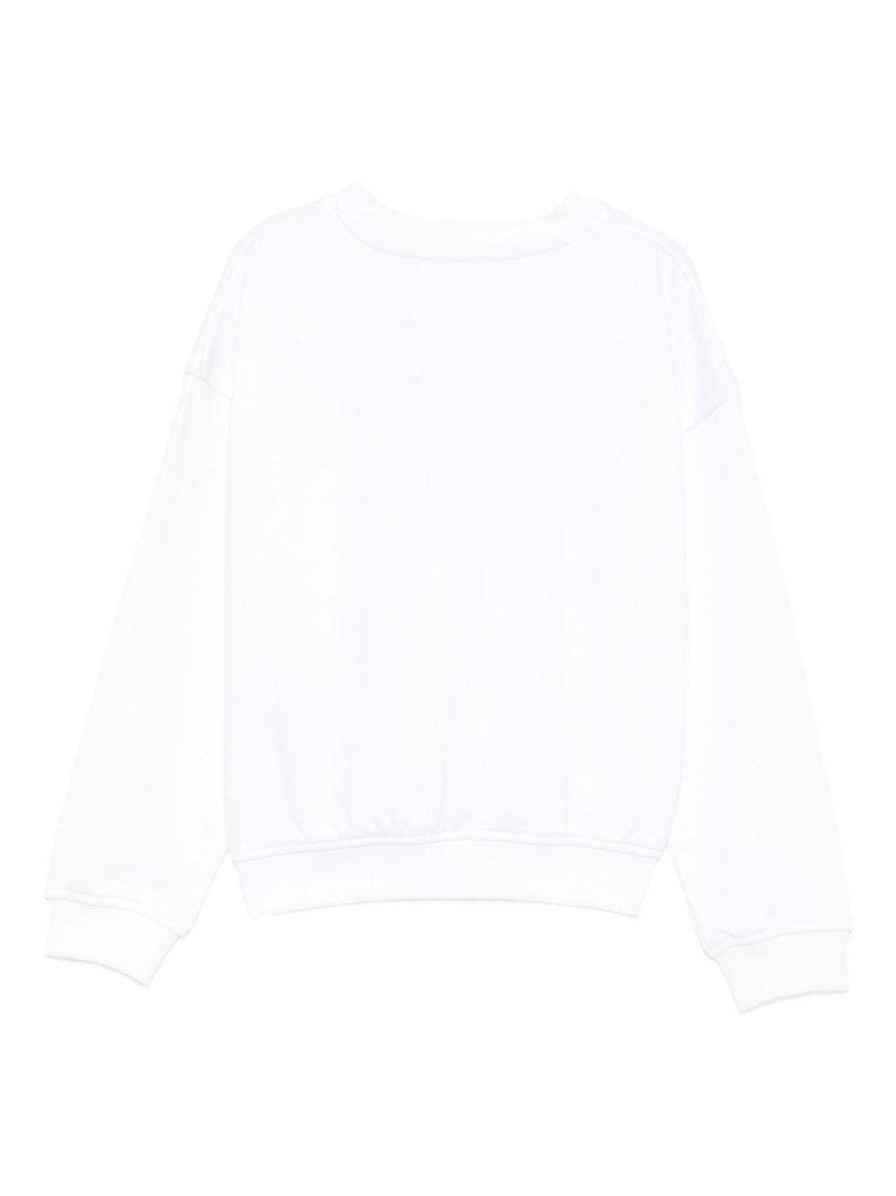 Felpa per bambino John Richmond Junior bianco con ricamo - Rubino Kids