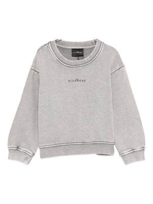 John Richmond Junior grey sweatshirt with logo print for boys