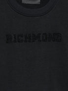 Felpa per bambino John Richmond Junior nero con ricamo - Rubino Kids