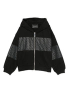 Felpa per bambino John Richmond Junior nero con zip - Rubino Kids