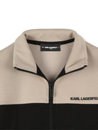 Felpa per bambino Karl Lagerfeld kids beige con design color - block - Rubino Kids