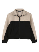 Felpa per bambino Karl Lagerfeld kids beige con design color - block - Rubino Kids