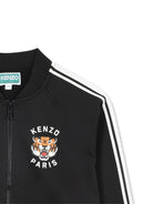 Felpa per bambino Kenzo Kids nero con stampa Tigre - Rubino Kids