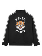 Felpa per bambino Kenzo Kids nero con stampa Tigre - Rubino Kids
