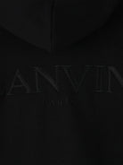 Felpa per bambino Lanvin Enfant nera con tasca a canguro - Rubino Kids