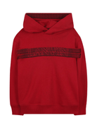 Felpa per bambino Lanvin Enfant rossa con dettaglio logo - Rubino Kids