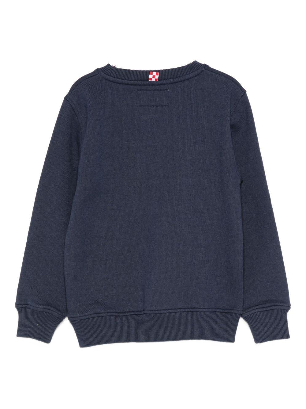 Felpa per bambino MC2 Saint Barth Kids blu con stampa grafica Il Grinch - Rubino Kids