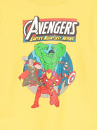 Felpa per bambino MC2 Saint Barth Kids x Marvel giallo con stampa Avengers - Rubino Kids