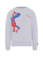 Felpa per bambino MC2 Saint Barth Kids x Marvel grigio con stampa Spiderman - Rubino Kids