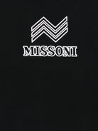 Felpa per bambino Missoni Kids nero con logo ricamato - Rubino Kids
