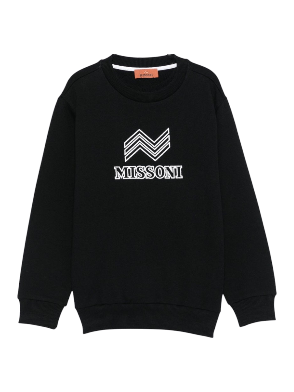 Felpa per bambino Missoni Kids nero con logo ricamato - Rubino Kids