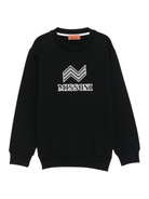 Felpa per bambino Missoni Kids nero con logo ricamato - Rubino Kids