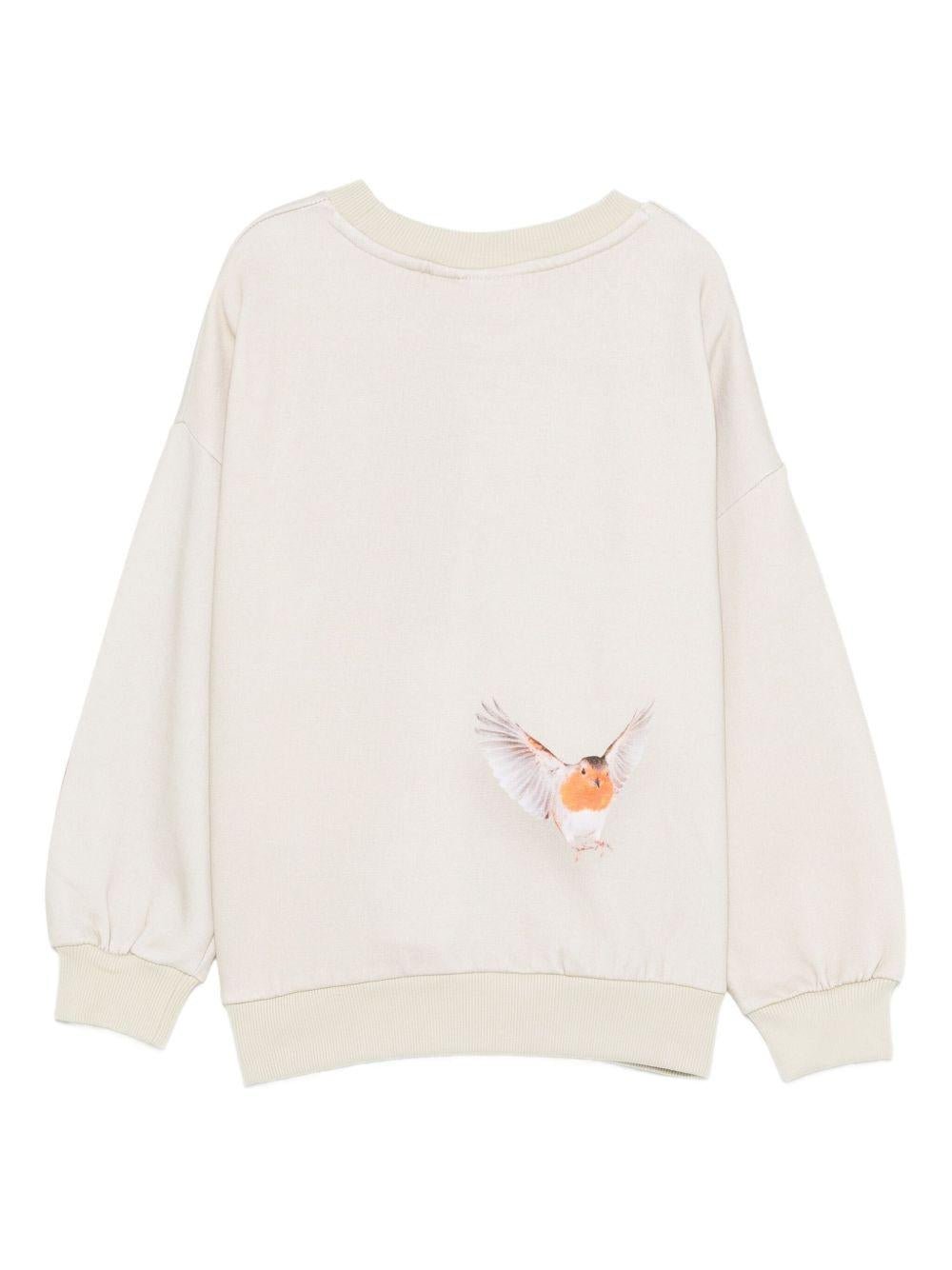 Felpa per bambino Molo beige con stampa cervo - Rubino Kids