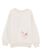 Felpa per bambino Molo beige con stampa cervo - Rubino Kids