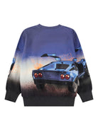 Felpa per bambino Molo blu con stampa grafica - Rubino Kids