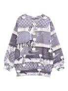 Felpa per bambino Molo grigio con stampa skateboard - Rubino Kids