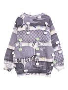 Felpa per bambino Molo grigio con stampa skateboard - Rubino Kids