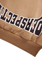 Felpa per bambino Molo marrone con stampa e cappuccio - Rubino Kids