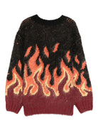 Felpa per bambino Molo multicolore con motivo a fiamma - Rubino Kids