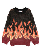 Felpa per bambino Molo multicolore con motivo a fiamma - Rubino Kids