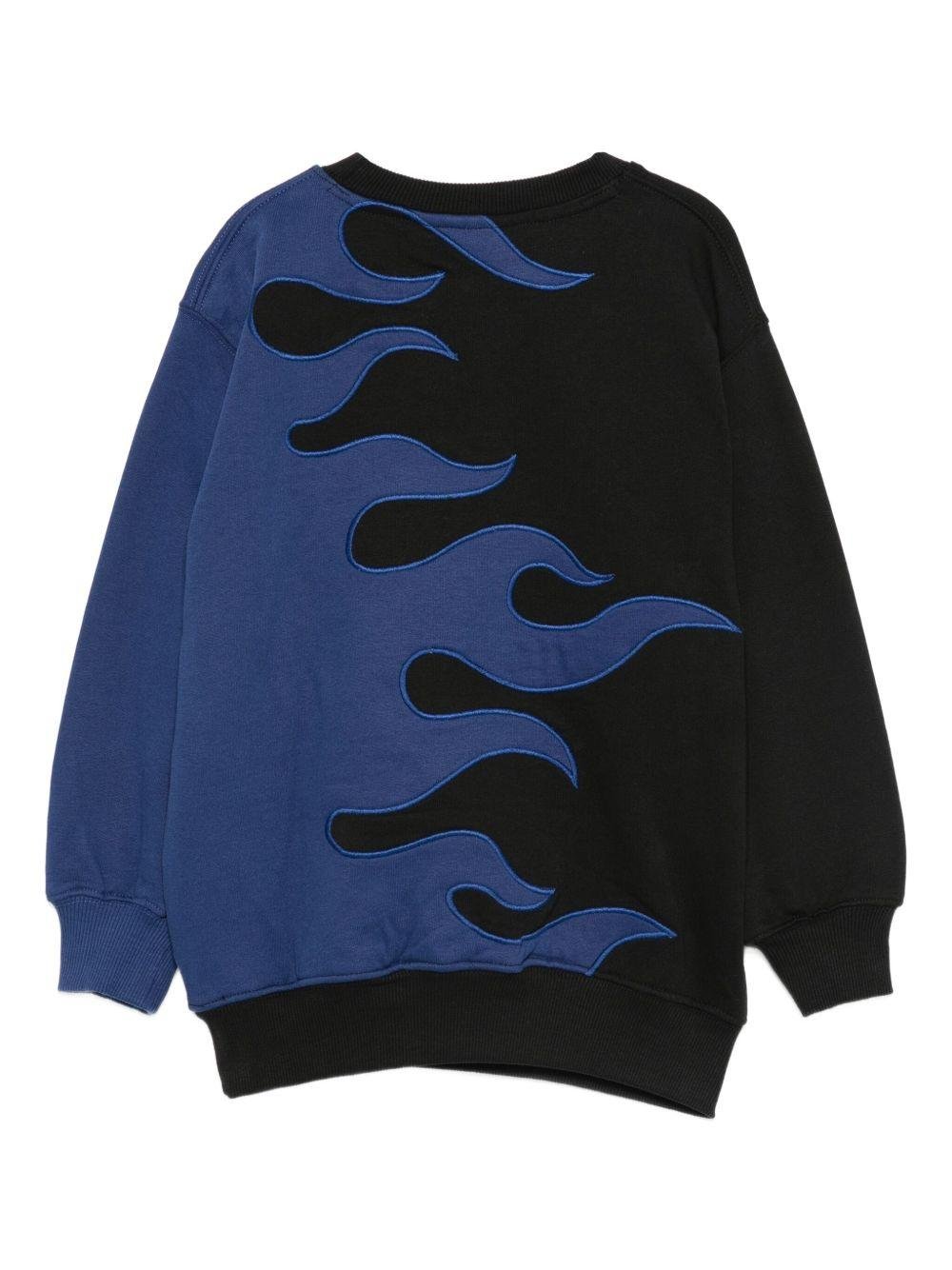 Felpa per bambino Molo multicolore con stampa fiamme - Rubino Kids