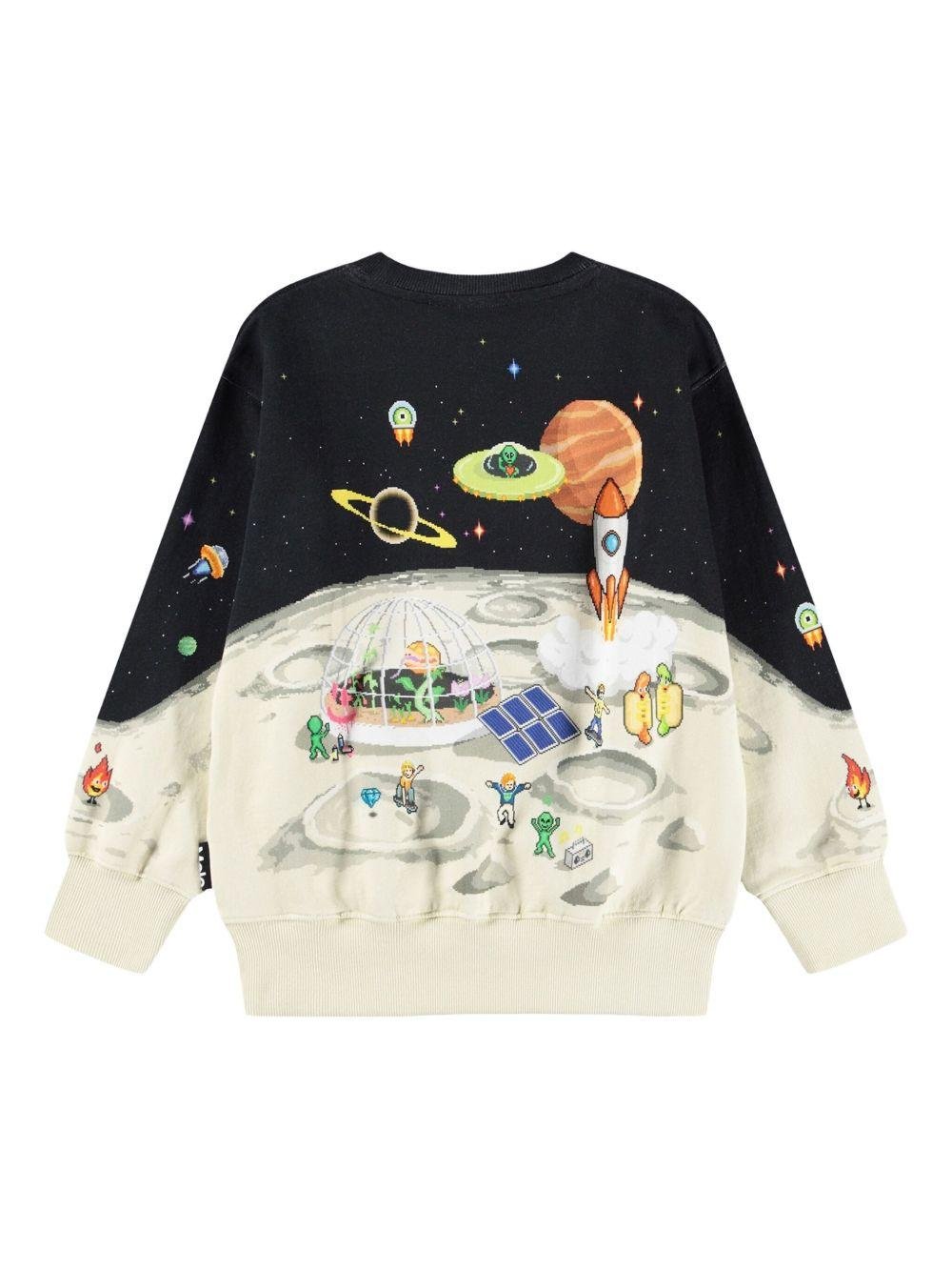 Felpa per bambino Molo multicolore con stampa grafica all - over - Rubino Kids