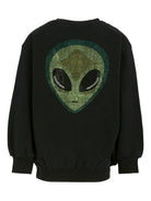 Felpa per bambino Molo nera con testa di alieno - Rubino Kids