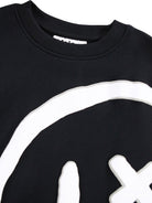 Felpa per bambino Molo nero con stampa smile - Rubino Kids