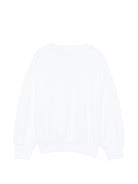 Felpa per bambino Moschino Kids bianca con logo sul davanti - Rubino Kids