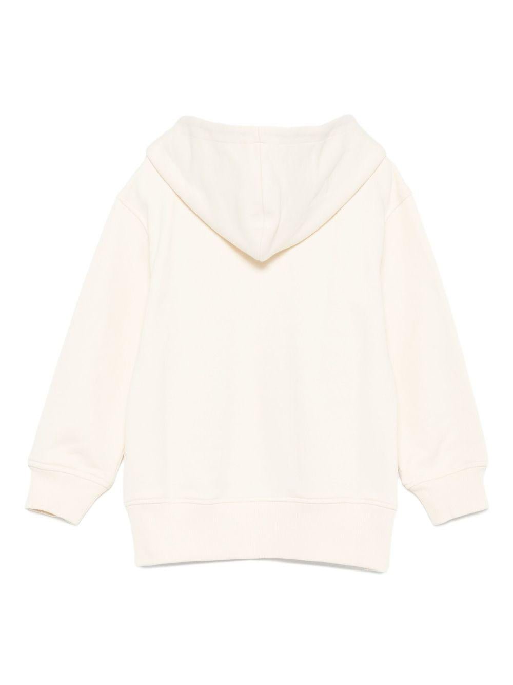 Felpa per bambino Moschino Kids bianco con stampa Teddy - Rubino Kids