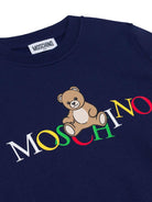 Felpa per bambino Moschino Kids blu con motivo Teddy Bear - Rubino Kids