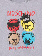 Felpa per bambino Moschino Kids grigia con stampa Teddy Bear - Rubino Kids